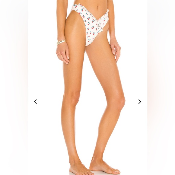 Lovers + Friends Willow Cherry Print Bikini Bottom Size Small NWT - Picture 2 of 7